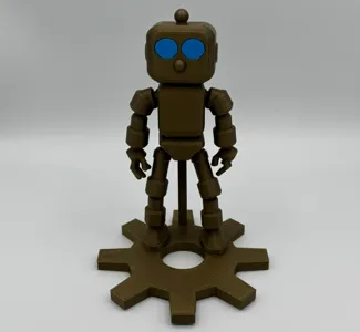 Articulated Fidget Robot with Display Stand