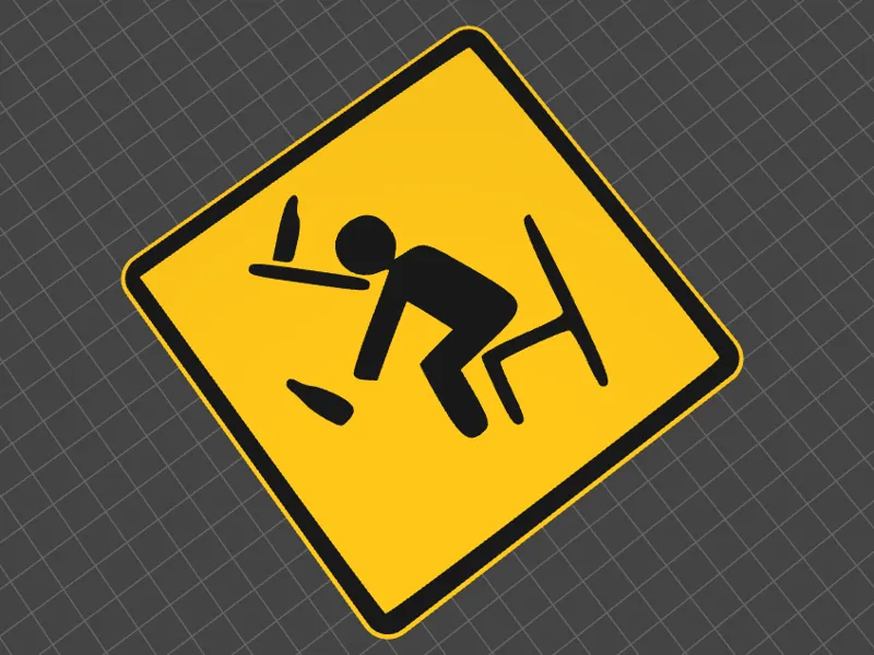Achtung Betrunkene – Spaß-Schild