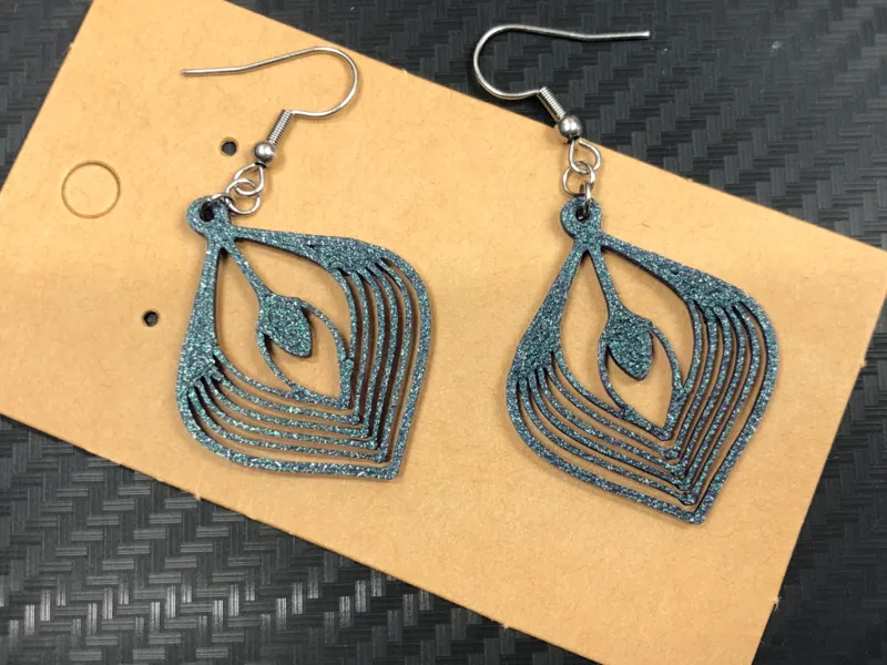 Peacock feather earrings, no AMS, 0.4 mm nozzle