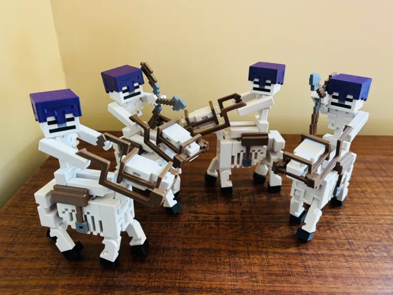 Minecraft Skeleton Horse & Rider – Articulated