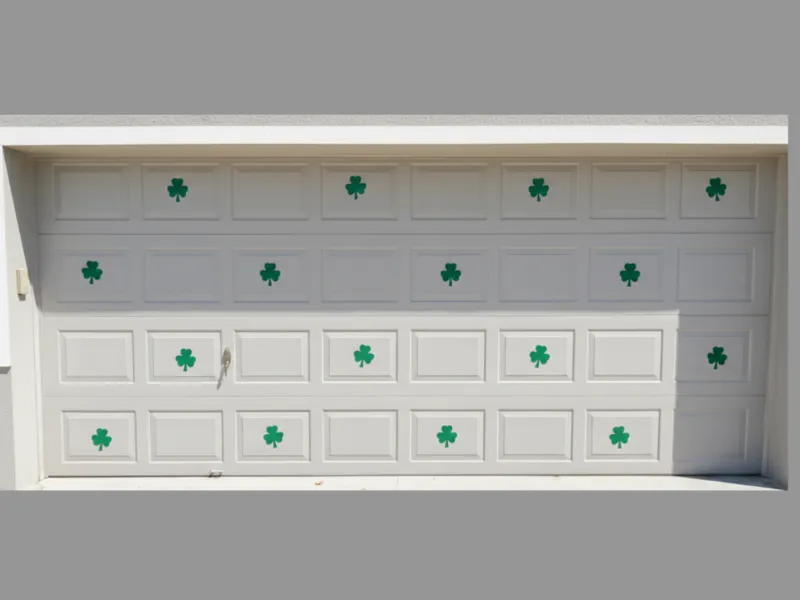 Garage Door Decor - Shamrocks