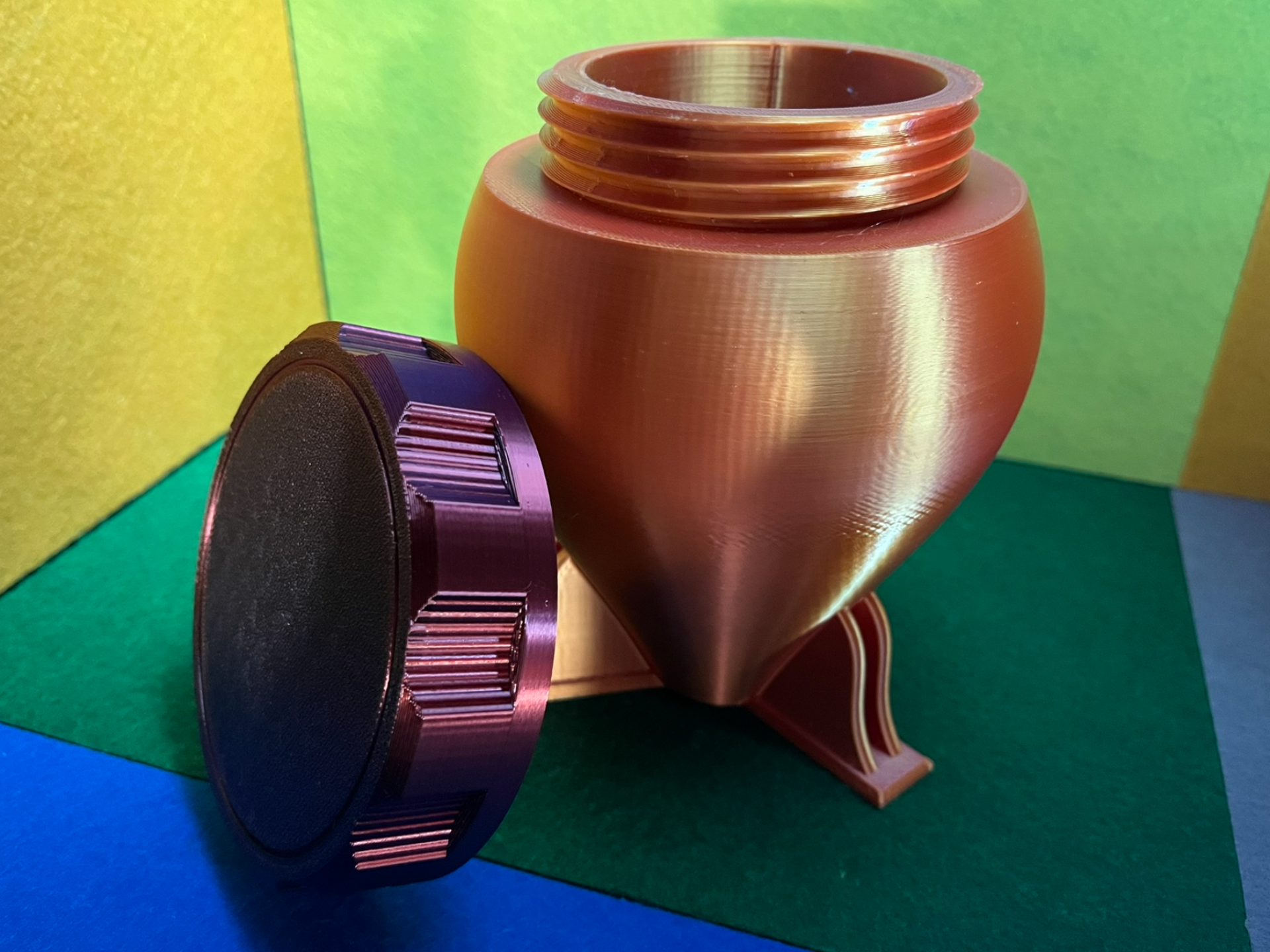 Decorative Vase-Styled Jar with Screw Top