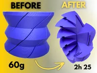 0.2mm layer, 1 walls, 5% infill