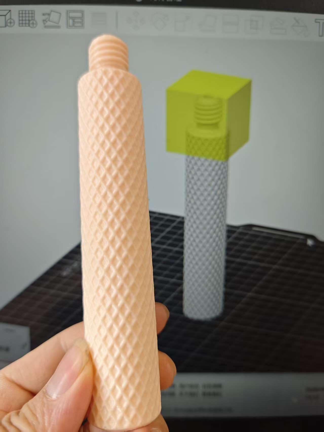 Miniatura 3 do modelo 3D 玩沙工具：九齿钉耙（加强版）