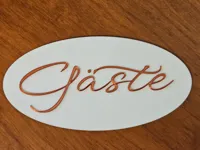 Pancarte « Invités » — photo 1