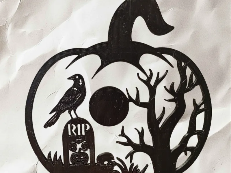 Halloween Cake Topper – Kürbis Silhouette