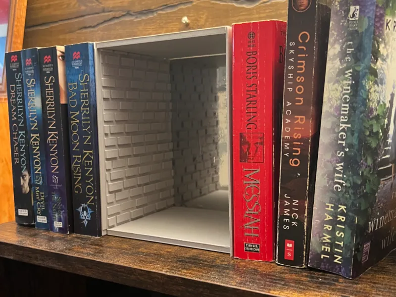 infinity mirror brick booknook 