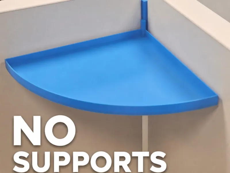 Corner Shelf for Office Cubicles – No Supports