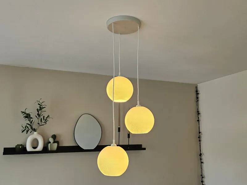 3-Light Pendant Lamp Ceiling Canopy Mount Cover