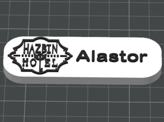 Hazbin Hotel Alastor Name Tag