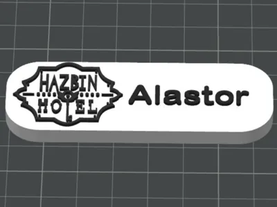 Hazbin Hotel Alastor Name Tag