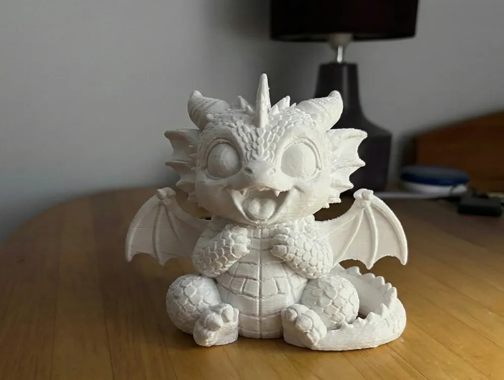 Happy Baby Dragon Figurine – Cute Chibi Dragon - Free 3D Print Model ...