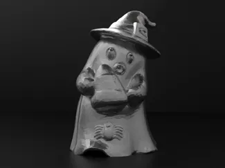 Cute Ghost & Witch Hat - Halloween/Fall Ornament