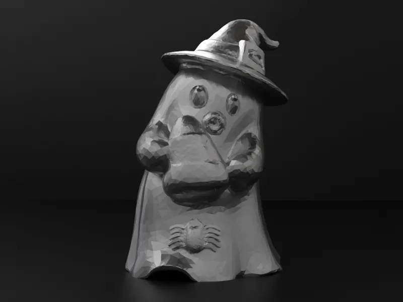 Cute Ghost & Witch Hat - Halloween/Fall Ornament