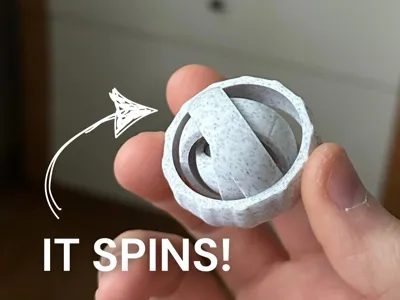 Ultimate Fidget Gyro (Satisfying) - Print in Place