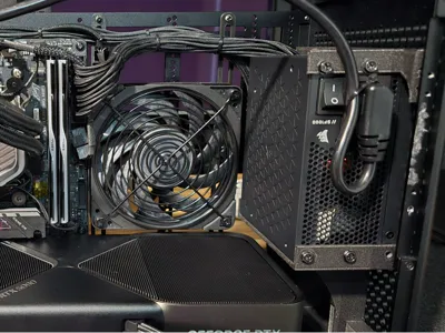 NCase M2 Grater Corsair SF1000 PSU Mount