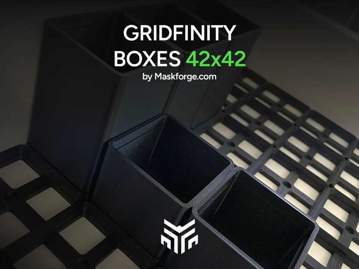 Gridfinity 42×42 Boxes w/ Full & Half Box | Set 1 - Free 3D Print Model ...