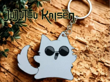 Cat Keychain – Inspired by Gojo (Jujutsu Kaisen)