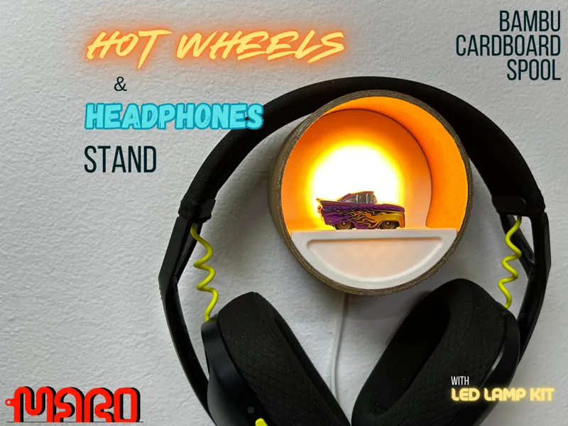 Illuminated Display stand - Bambu Cardboard Spool
