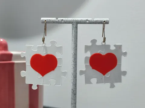 Pendientes: Aretes Encaje de Amor — referencia de MakerWorld