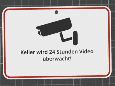 Basement Video Surveillance Sign