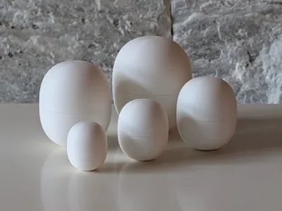 Supereggs - 5 nested eggs based on a superellipse