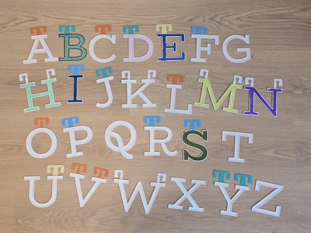 Alphabet Coloring Pack 1 - Free 3D Print Model - MakerWorld