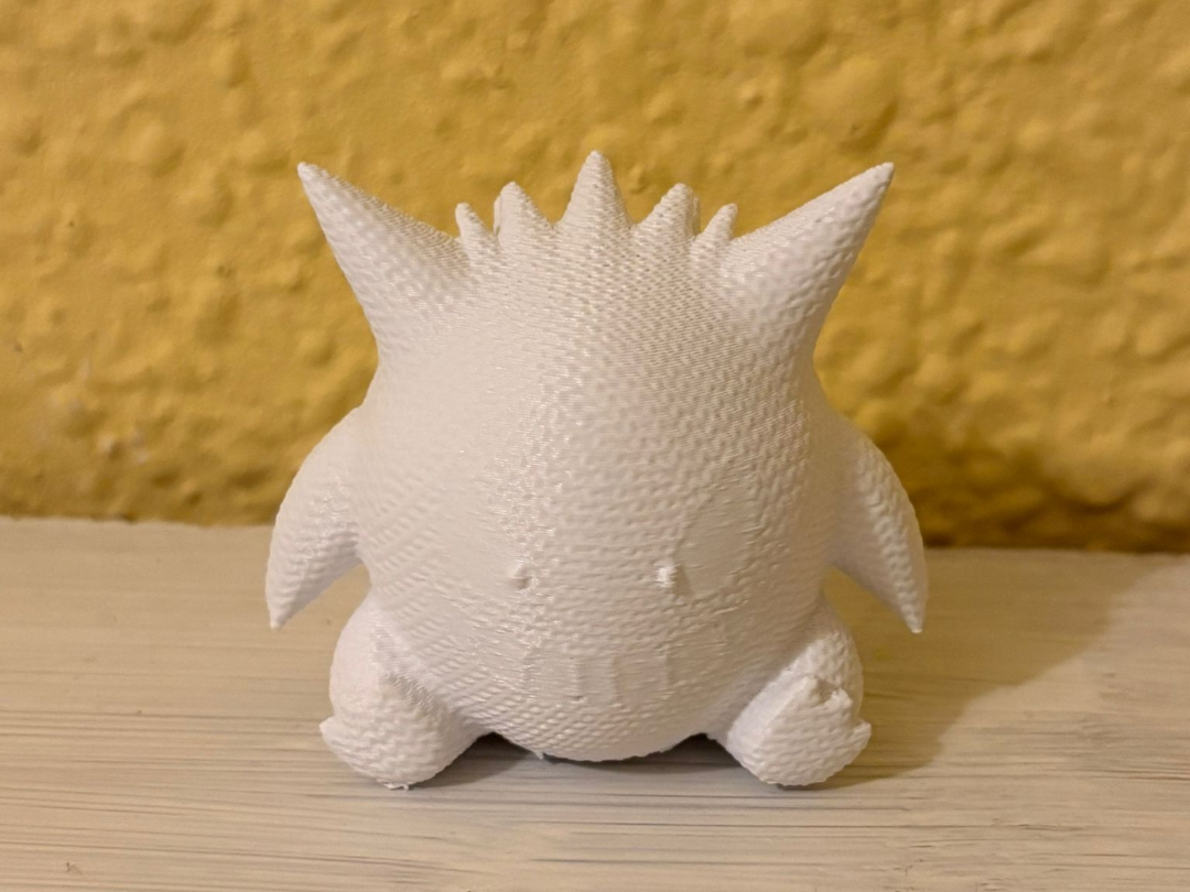 Knitted Gengar Figure / 3D Printed Gengar