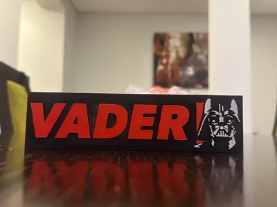 Vader Desk Sign / Logo