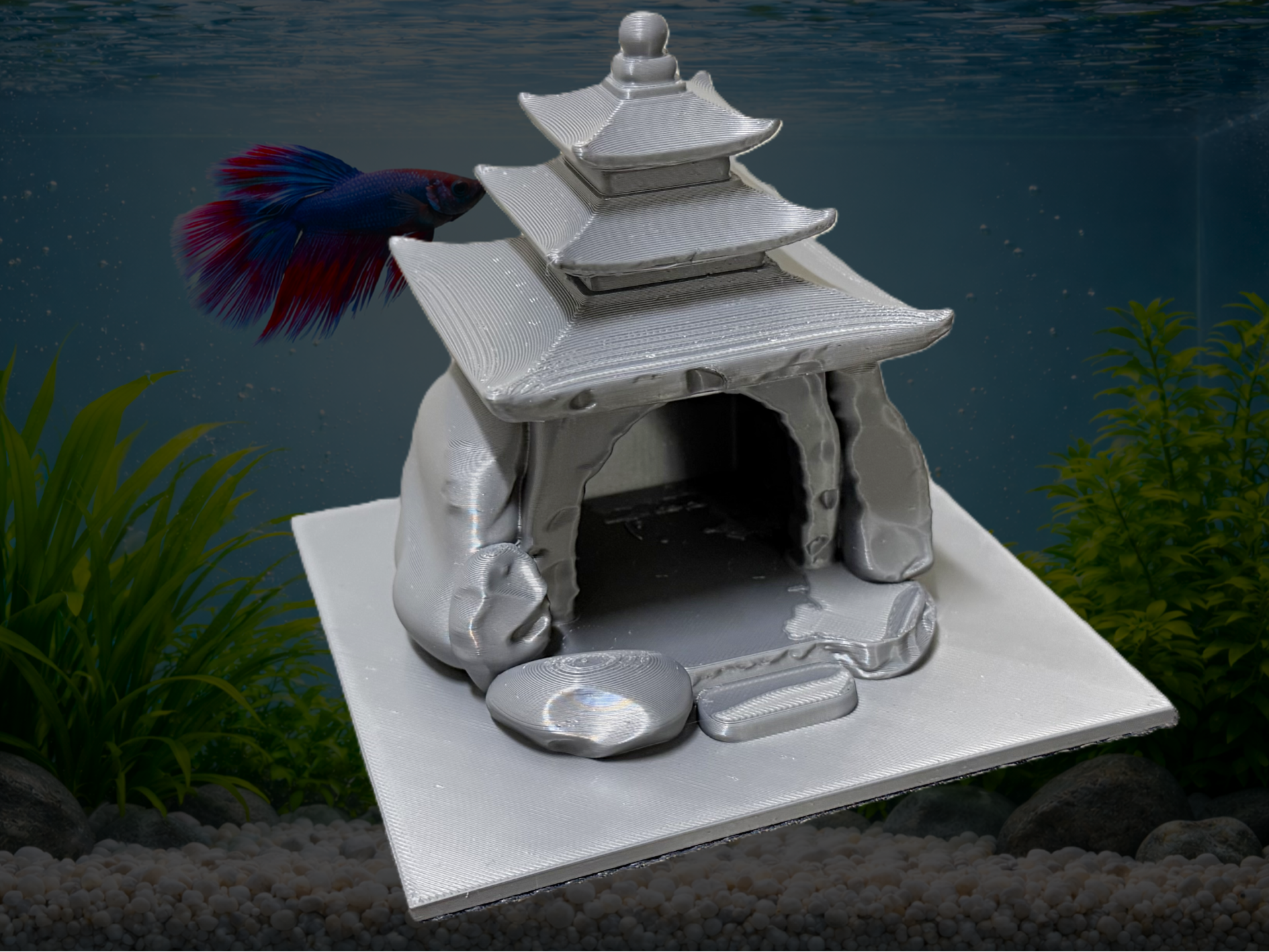 Pagoda Fish Tank House Cave Decoration