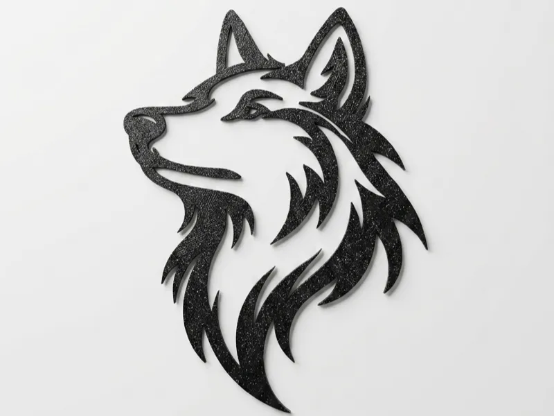 Majestic Wolf Silhouette Wall Art