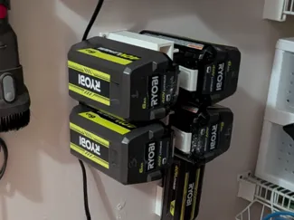 High-density Ryobi 40v Battery Wall Mount - 4up