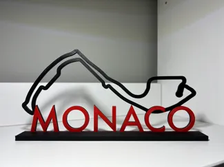 Monaco Track Outline Formula 1 F1 Fan Art Display