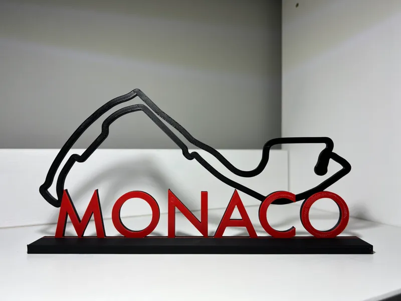 Monaco Track Outline Formula 1 F1 Fan Art Display