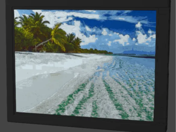 Lithophane Meer / Ozean mit Rahmen