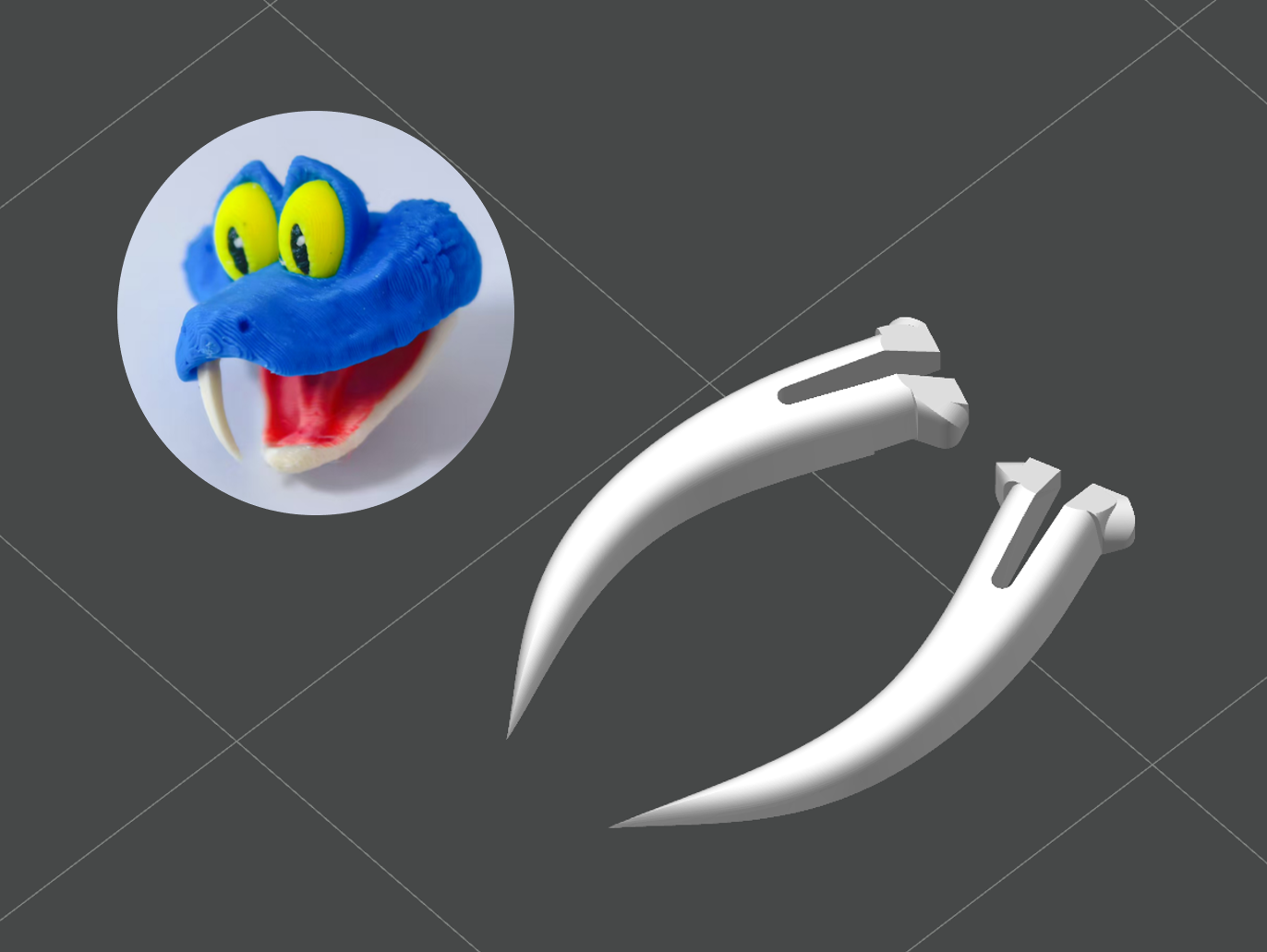 Miniatura 1 do modelo 3D 新款小蛇