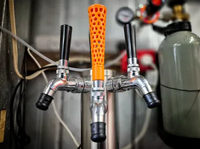 Beer Tap Handle - Printed Threads - Voronoi Effect