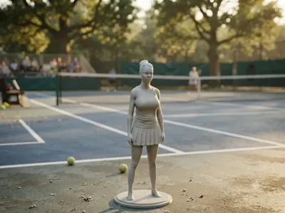 Tennis Girl Figurine