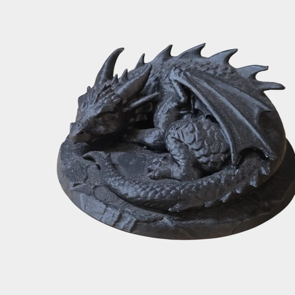 Sleeping dragon on rock - Free 3D Print Model - MakerWorld