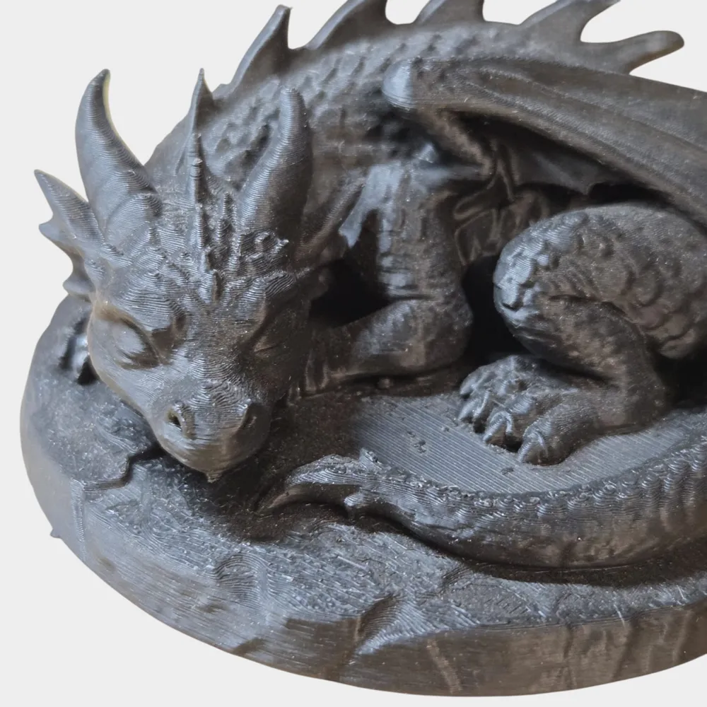 Sleeping dragon on rock - Free 3D Print Model - MakerWorld