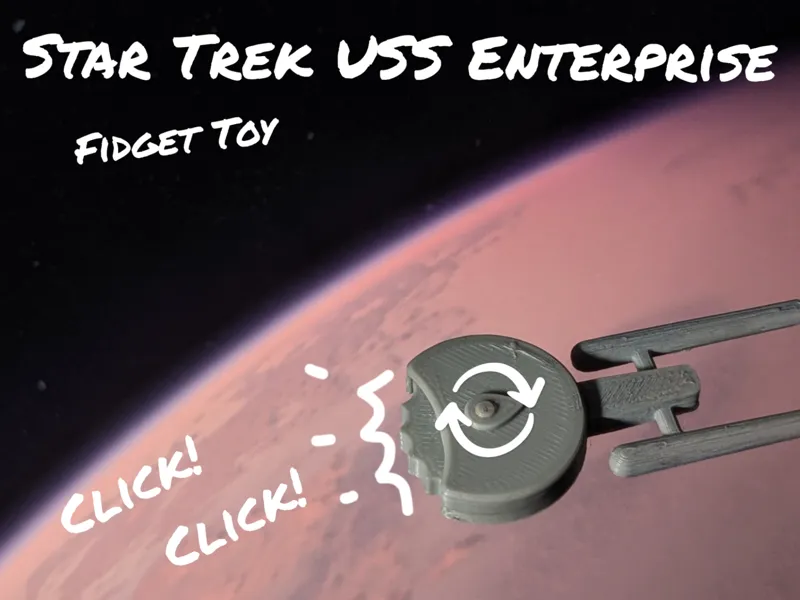 USS Enterprise Fidget Toy | Print-in-Place Model