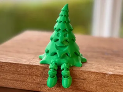 Happy Articulated Sitting Christmas Tree