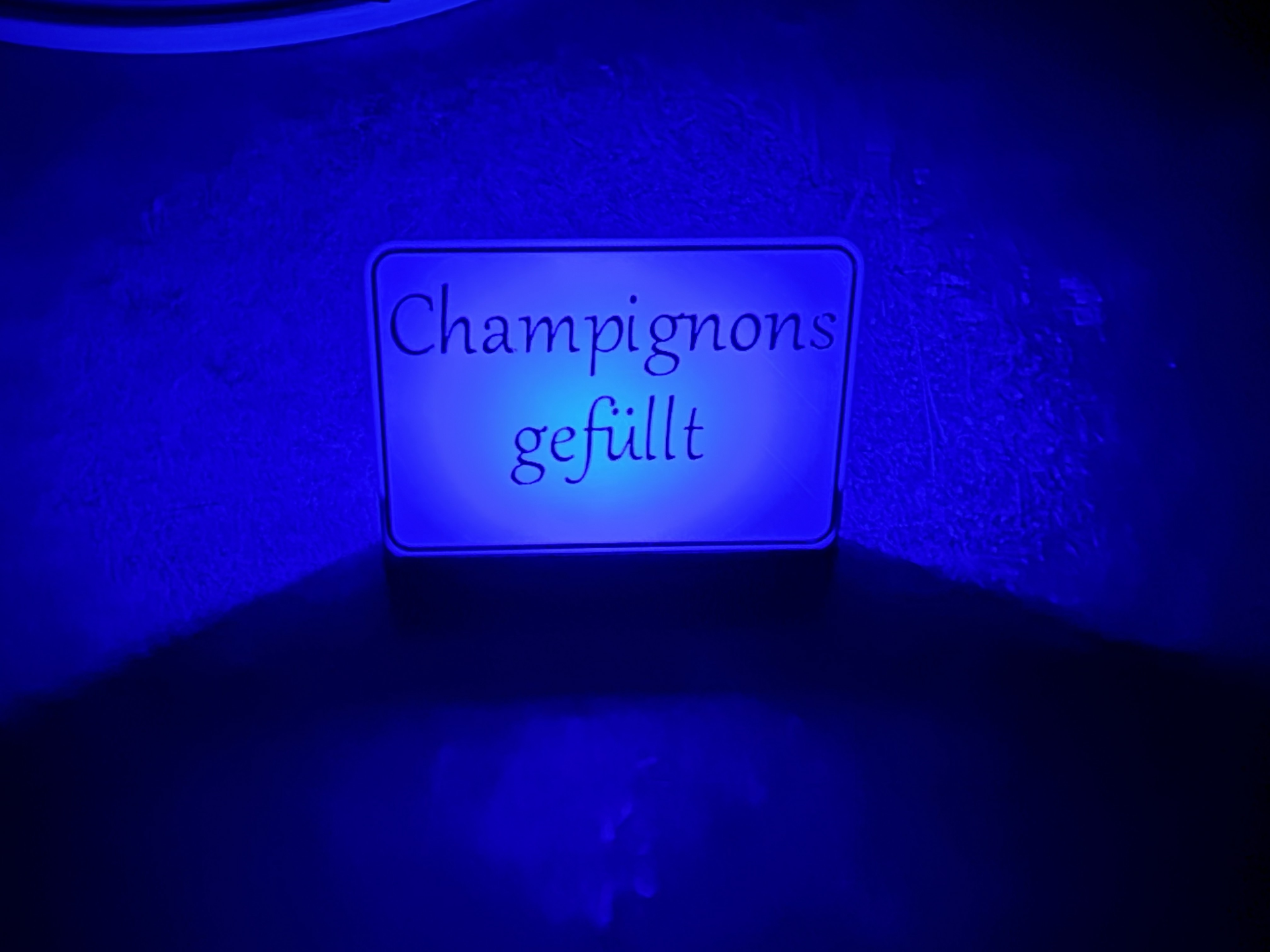 Schilderhalter Buffet Party Catering Litophane