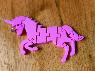 Flexi Unicorn Keyring