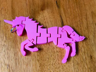 Flexi Unicorn Keyring