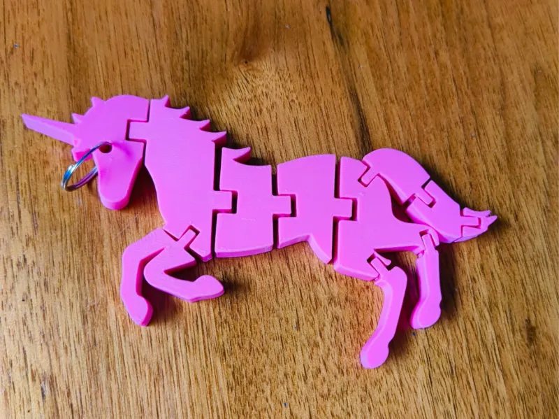 Flexi Unicorn Keyring