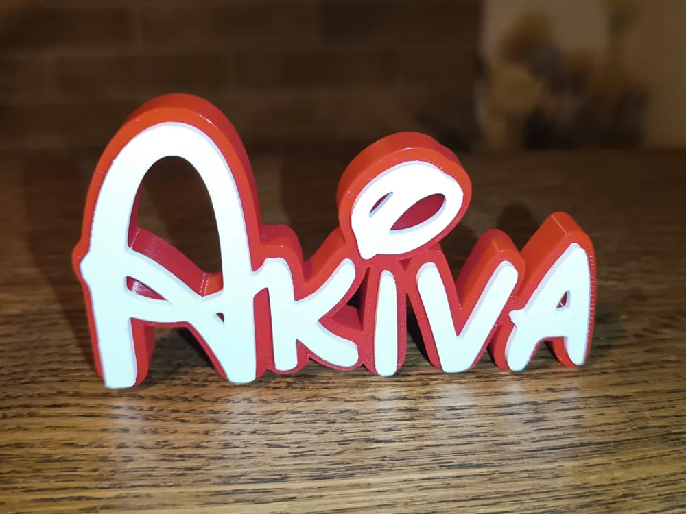 Disney Name Sign Akiva Kid Room Wall Decor Tag by Fabbiotto MakerWorld ...