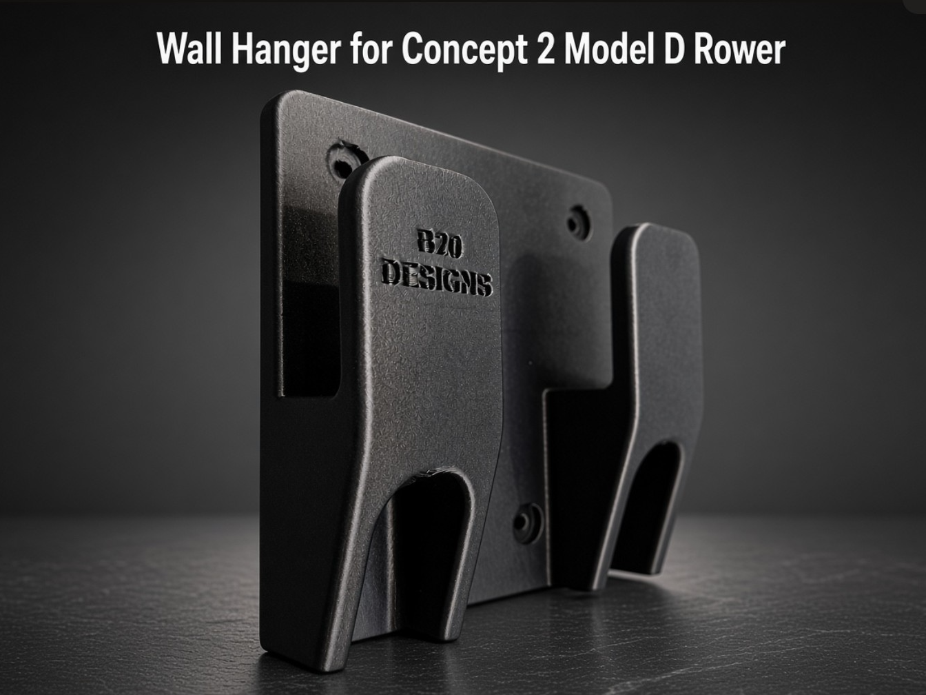 Wall Hanger for Concept 2 Model D Rower 3D model