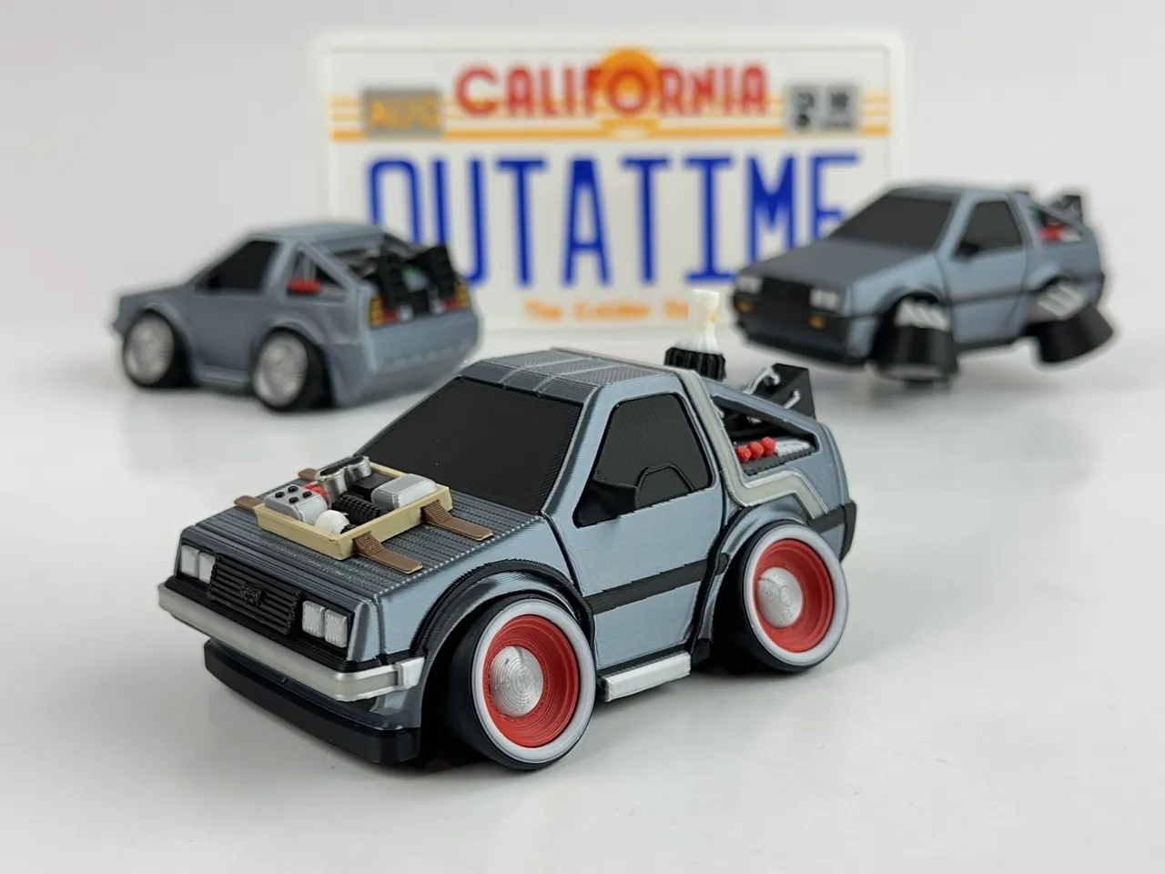 Tooned Back to the Future DeLorean view 4