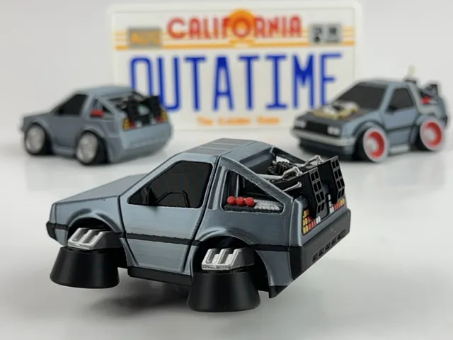 Tooned Back to the Future DeLorean